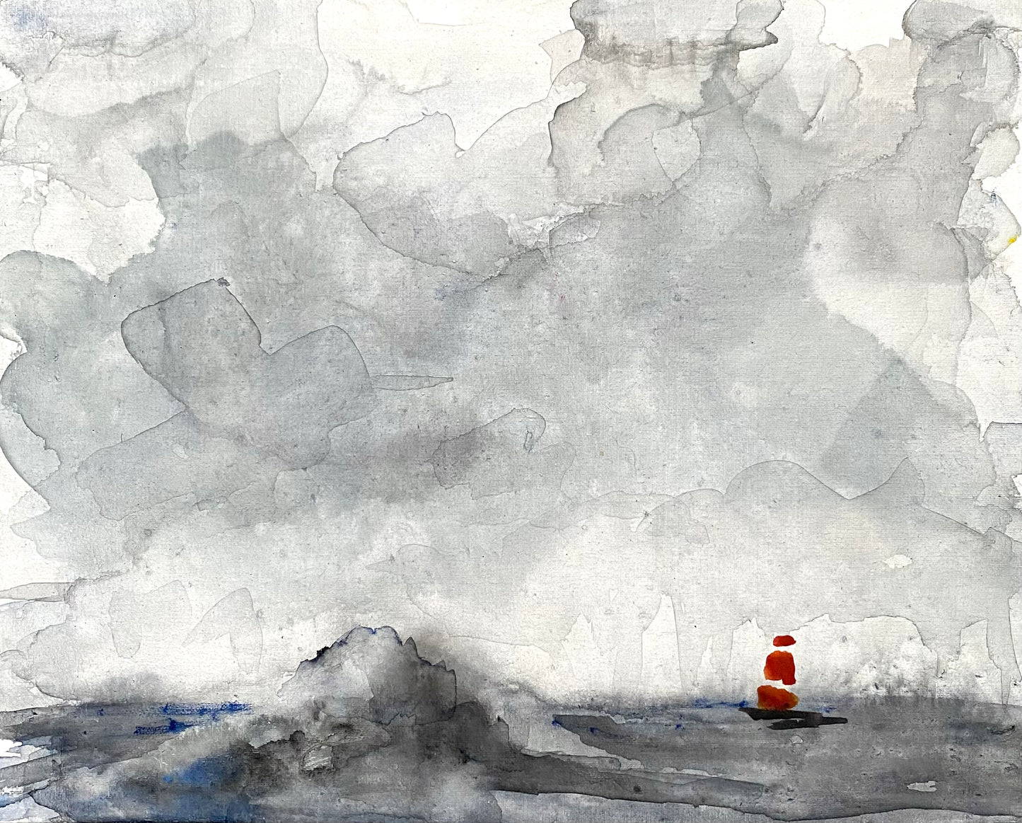 Rough Sea - 8x10 Watercolour