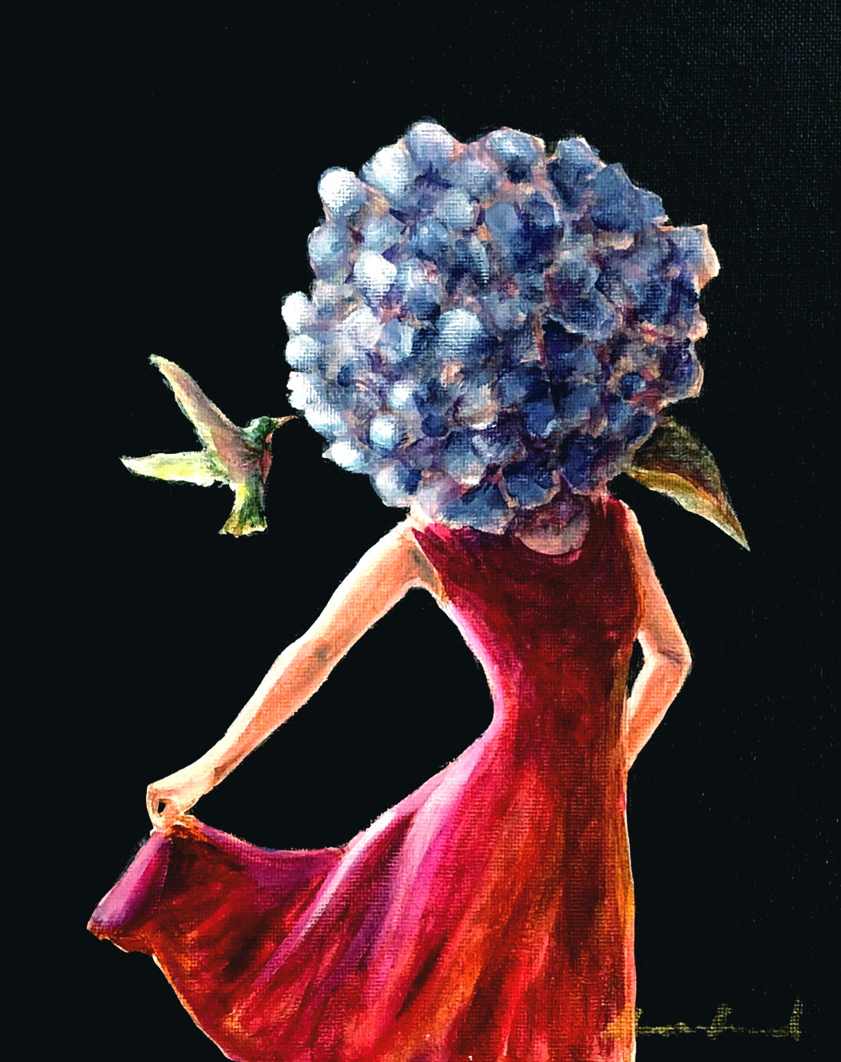 'Hydrangea', 'Peony' and 'Marigold' Collectible Art Cards