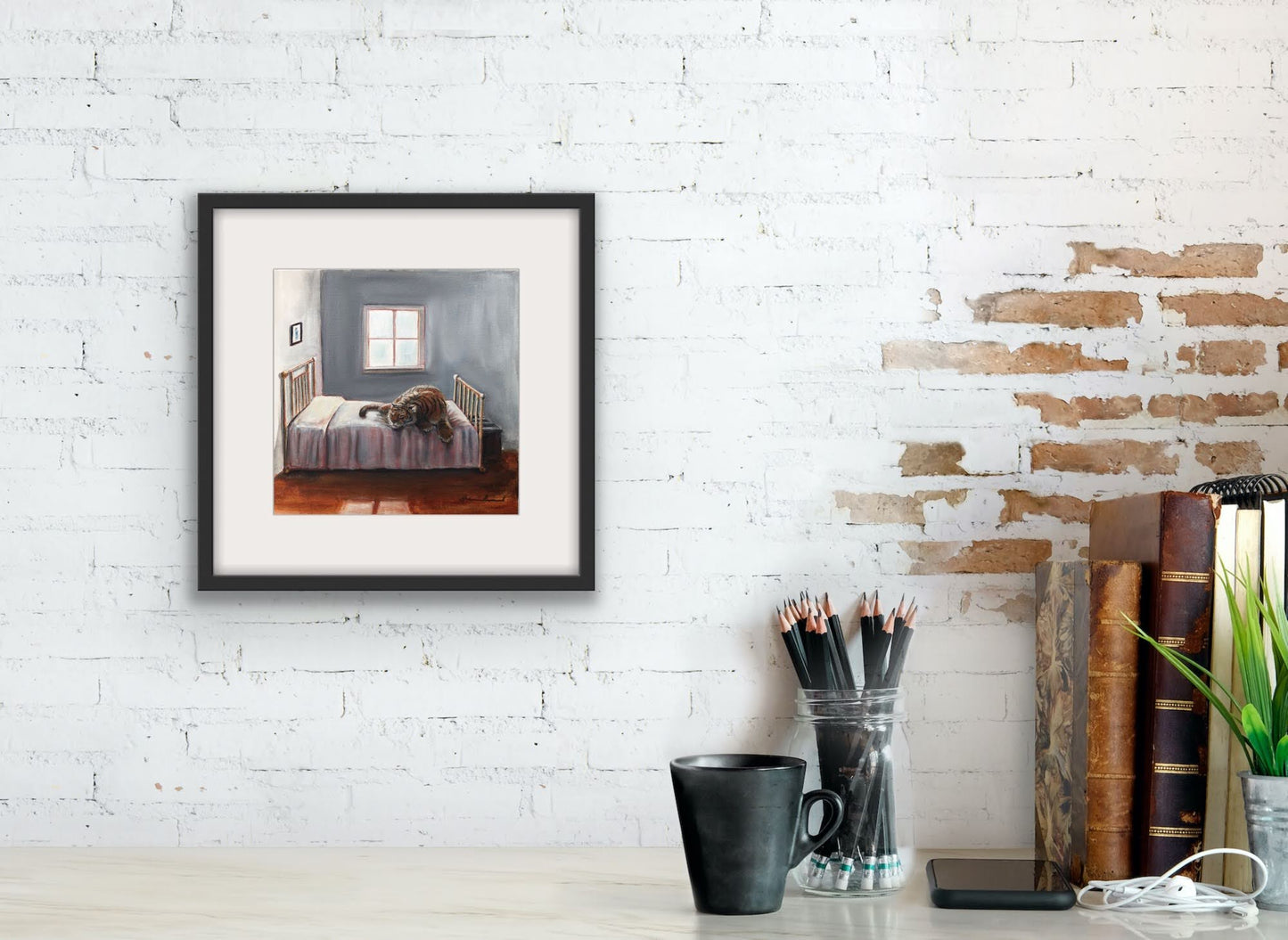 'Sleeping Tiger' 10x10 Fine Art Print