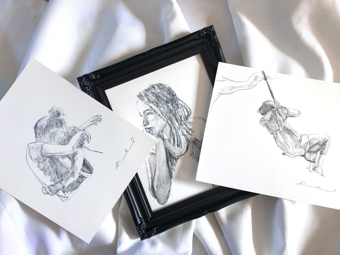 'The Sisters' Sketch #1  8x10 Fine Art Print