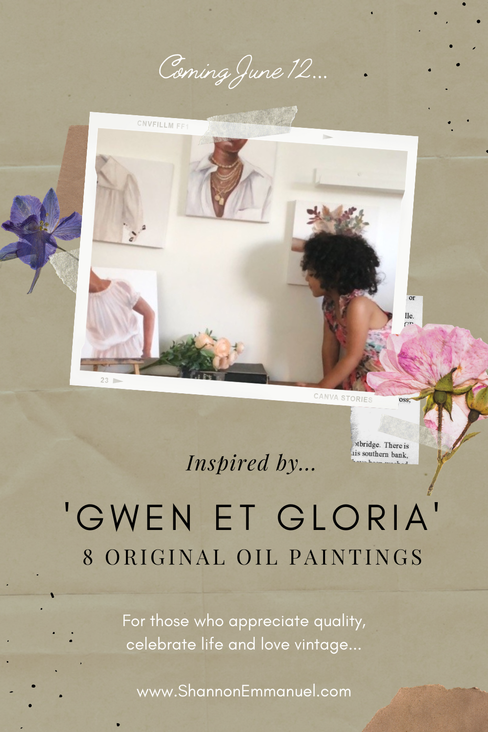Release Date for the Inspired by Gwen et Gloria Collection of Original Oil Paintings